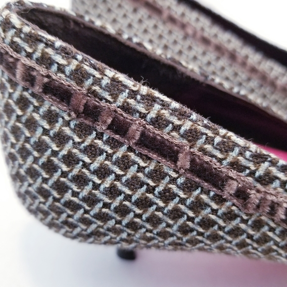 Boden Tweed Textured Kitten Heel Pumps, Size 8 - Picture 8 of 14